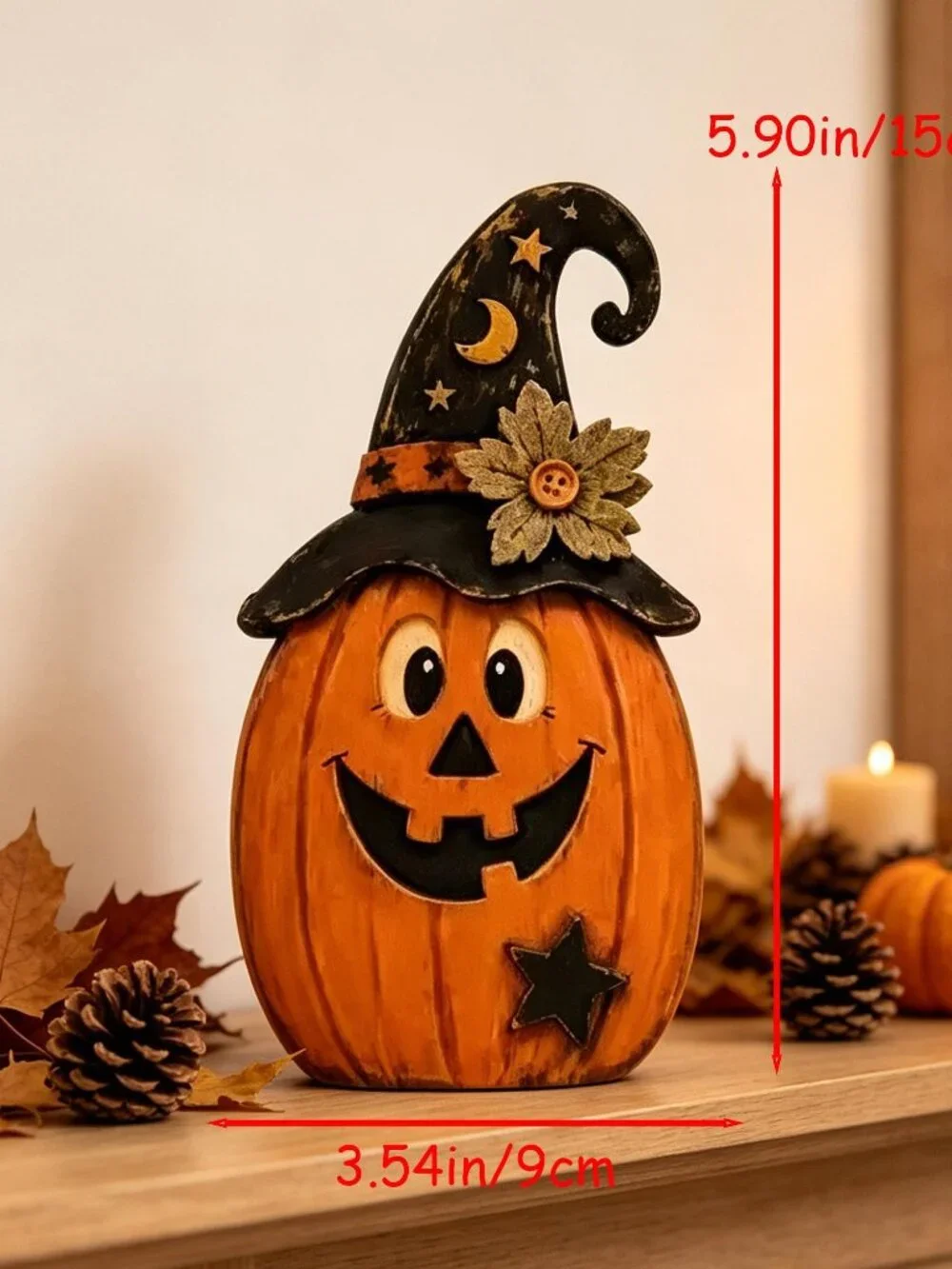 Farmhouse Wooden Halloween Set, Ghost Pumpkin Black Cat Decor Halloween Decor